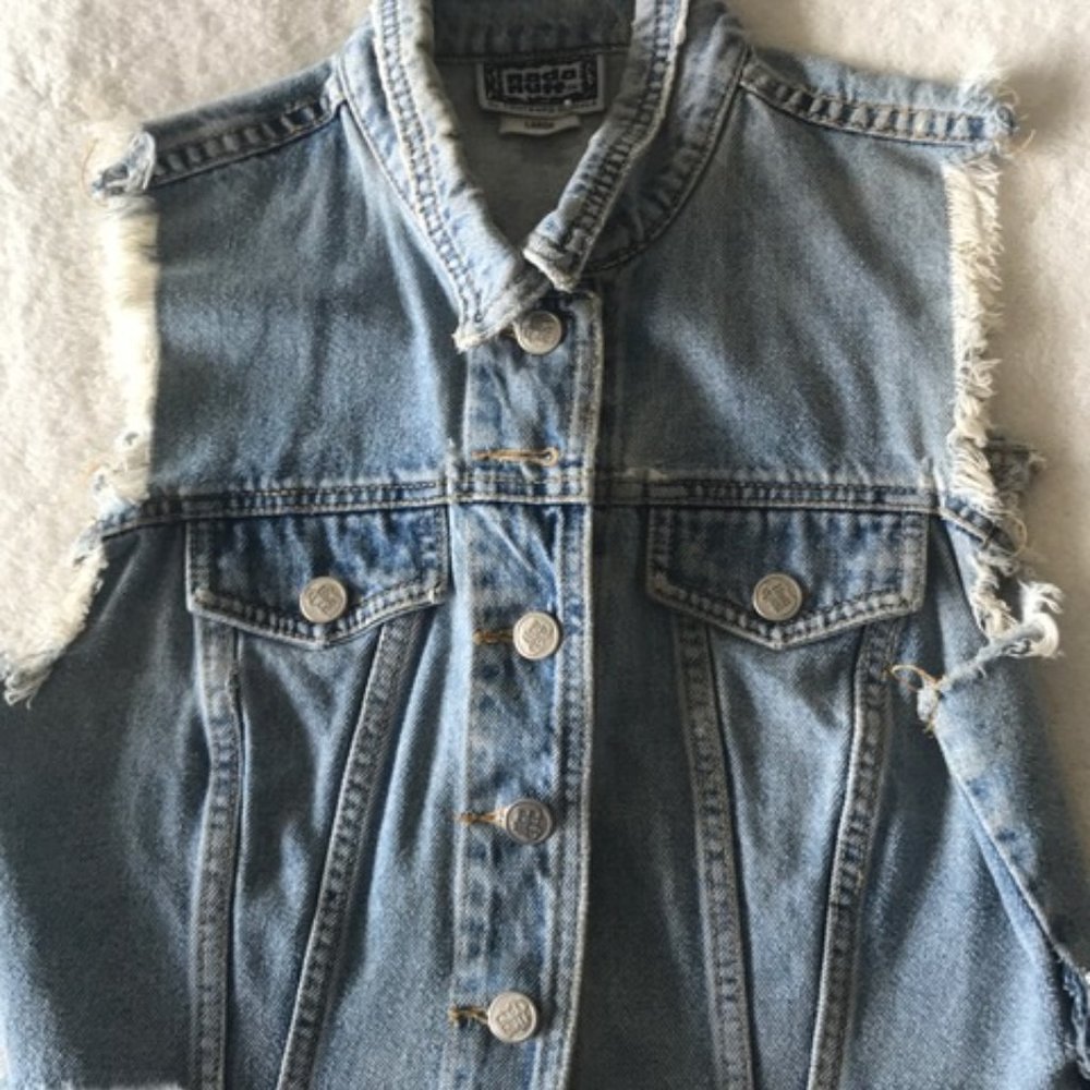 90s Nada Nuff Jean Jacket Women's L USA Denim Pre-